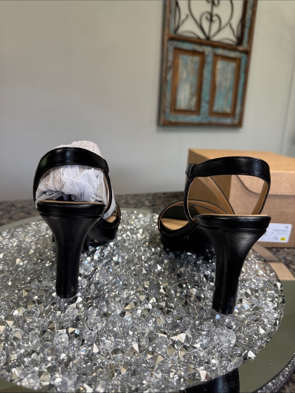 Naturalizer Brenta Black Strappy High Heel Sandals NEW 7.5 - Picture 10 of 16
